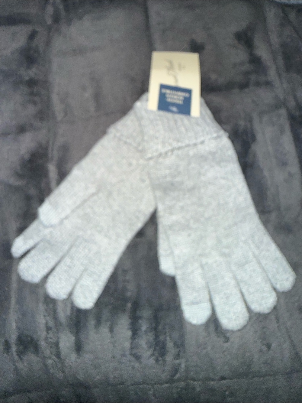 Universal Thread Light Gray Knit Touchscreen Gloves